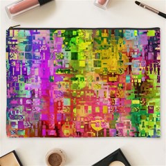 Color Abstract Artifact Pixel Cosmetic Bag (XXXL)