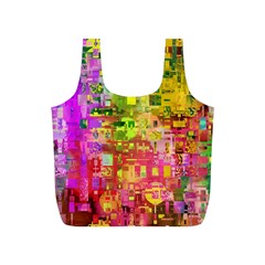 Color Abstract Artifact Pixel Full Print Recycle Bag (s) by Sapixe