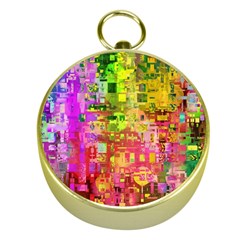 Color Abstract Artifact Pixel Gold Compasses