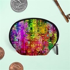 Color Abstract Artifact Pixel Accessory Pouch (Small)