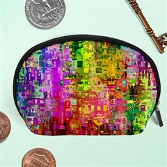 Color Abstract Artifact Pixel Accessory Pouch (Large)