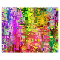 Color Abstract Artifact Pixel Double Sided Flano Blanket (Medium) 