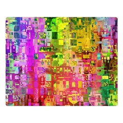 Color Abstract Artifact Pixel Double Sided Flano Blanket (Large) 