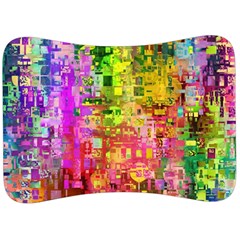 Color Abstract Artifact Pixel Velour Seat Head Rest Cushion