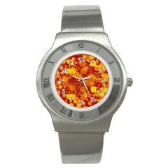 Christmas Star Advent Background Stainless Steel Watch by Sapixe