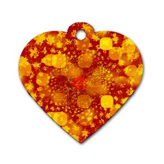 Christmas Star Advent Background Dog Tag Heart (two Sides)