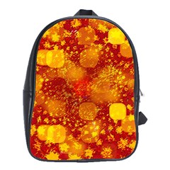 Christmas Star Advent Background School Bag (xl) by Sapixe