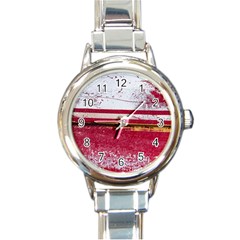 Boat Chipped Close Up Damaged Round Italian Charm Watch by Sapixe