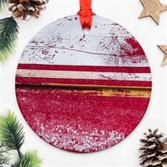 Boat Chipped Close Up Damaged Ornament (round) by Sapixe