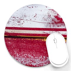 Boat Chipped Close Up Damaged Round Mousepads by Sapixe