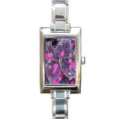 Beefsteak Plant Perilla Frutescens Rectangle Italian Charm Watch by Sapixe