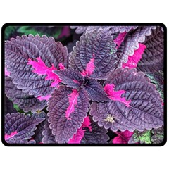 Beefsteak Plant Perilla Frutescens Fleece Blanket (large)  by Sapixe