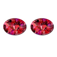 Color Abstract Background Textures Cufflinks (oval)