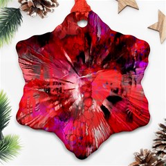 Color Abstract Background Textures Snowflake Ornament (two Sides) by Sapixe