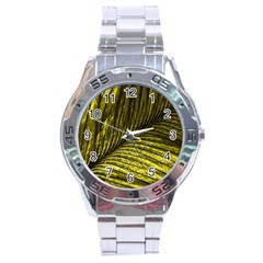 Feather Macro Bird Plumage Nature Stainless Steel Analogue Watch by Sapixe