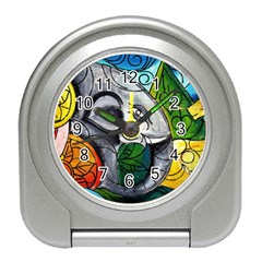 Graffiti The Art Of Spray Mural Travel Alarm Clock by Sapixe