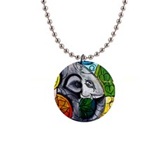 Graffiti The Art Of Spray Mural 1  Button Necklace by Sapixe