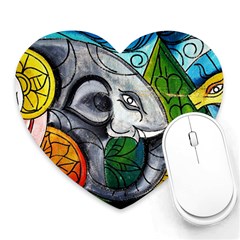 Graffiti The Art Of Spray Mural Heart Mousepads by Sapixe