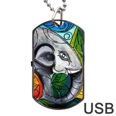 Graffiti The Art Of Spray Mural Dog Tag Usb Flash (one Side) by Sapixe