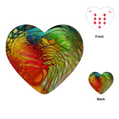 Texture Art Color Pattern Playing Cards (heart) by Sapixe