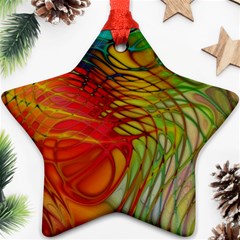 Texture Art Color Pattern Star Ornament (two Sides)