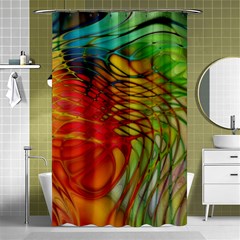 Texture Art Color Pattern Shower Curtain 48  X 72  (small) 