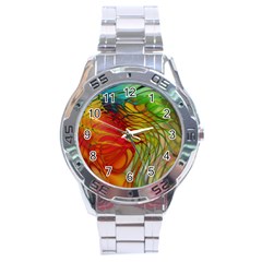 Texture Art Color Pattern Stainless Steel Analogue Watch