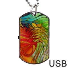 Texture Art Color Pattern Dog Tag Usb Flash (one Side) by Sapixe