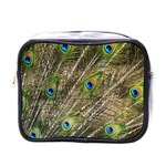 Peacock Feathers Color Plumage Green Mini Toiletries Bag (One Side) Front