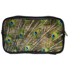 Peacock Feathers Color Plumage Green Toiletries Bag (one Side) by Sapixe