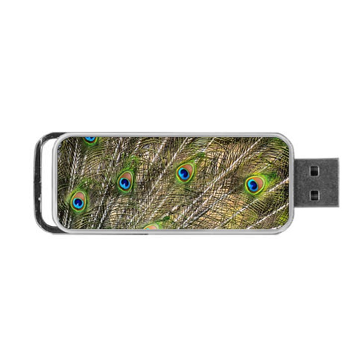 Peacock Feathers Color Plumage Green Portable USB Flash (Two Sides)