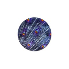 Peacock Feathers Color Plumage Blue Golf Ball Marker by Sapixe