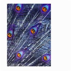 Peacock Feathers Color Plumage Blue Large Garden Flag (two Sides) by Sapixe