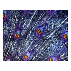 Peacock Feathers Color Plumage Blue Double Sided Flano Blanket (large)  by Sapixe