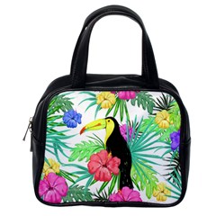 Leaves Tropical Nature Green Plant Classic Handbag (one Side)