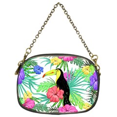 Leaves Tropical Nature Green Plant Chain Purse (one Side) by Sapixe