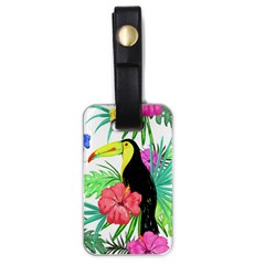 Leaves Tropical Nature Green Plant Luggage Tags (one Side)  by Sapixe