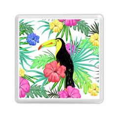 Leaves Tropical Nature Green Plant Memory Card Reader (square)