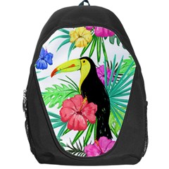 Leaves Tropical Nature Green Plant Backpack Bag by Sapixe