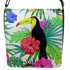 Leaves Tropical Nature Green Plant Flap Closure Messenger Bag (s) by Sapixe