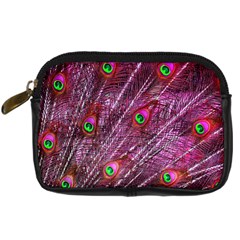 Peacock Feathers Color Plumage Digital Camera Leather Case by Sapixe