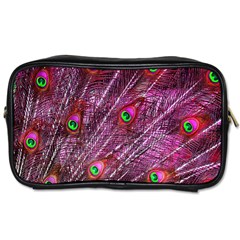 Peacock Feathers Color Plumage Toiletries Bag (one Side) by Sapixe