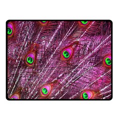 Peacock Feathers Color Plumage Fleece Blanket (small) by Sapixe