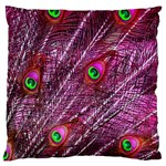 Peacock Feathers Color Plumage Large Cushion Case (One Side) Front