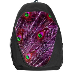 Peacock Feathers Color Plumage Backpack Bag by Sapixe