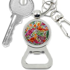 Art Flower Pattern Background Bottle Opener Key Chains by Sapixe