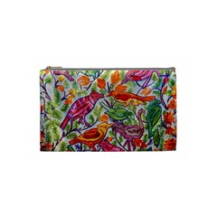 Art Flower Pattern Background Cosmetic Bag (small) by Sapixe