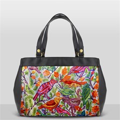 Art Flower Pattern Background Oversize Office Handbag by Sapixe