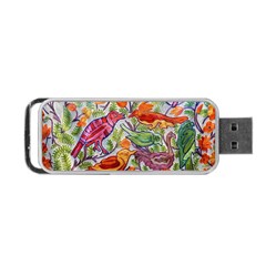 Art Flower Pattern Background Portable Usb Flash (two Sides) by Sapixe