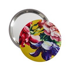 Textile Printing Flower Rose Cover 2 25  Handbag Mirrors by Sapixe